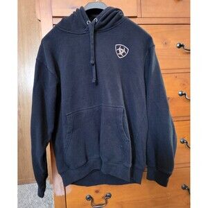 Ariat Sweatshirt Hoodie Size XXL Black American Leather Flag Patriotic
